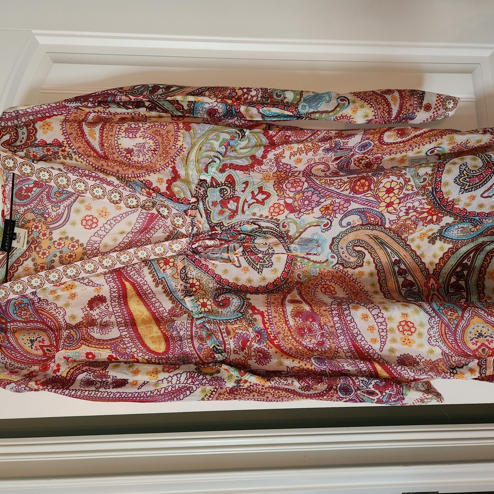 Colorful Paisley Print Blouse